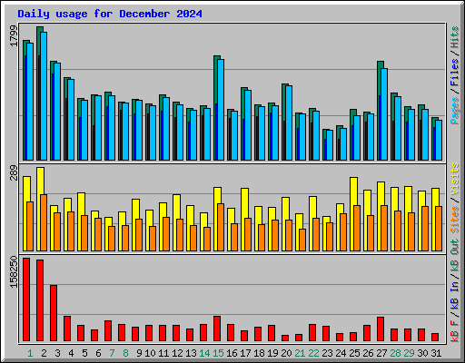 Daily usage for December 2024