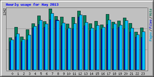 Hourly usage for May 2013