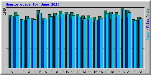 Hourly usage for June 2013