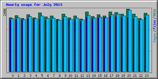 Hourly usage for July 2013