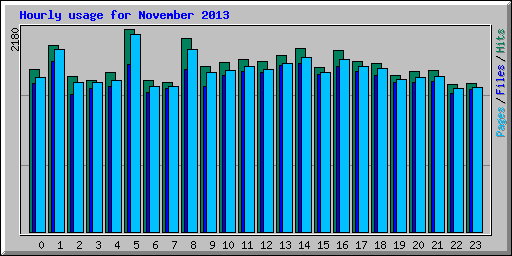 Hourly usage for November 2013