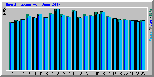 Hourly usage for June 2014