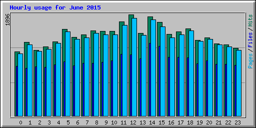 Hourly usage for June 2015