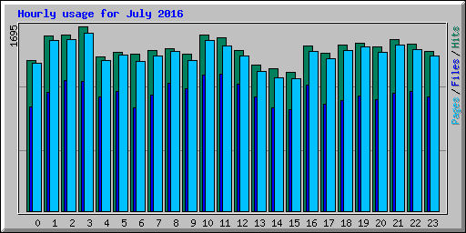 Hourly usage for July 2016