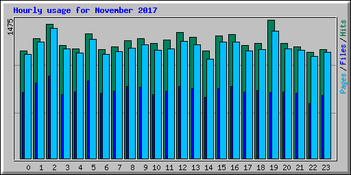 Hourly usage for November 2017