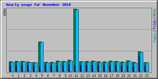 Hourly usage for November 2018