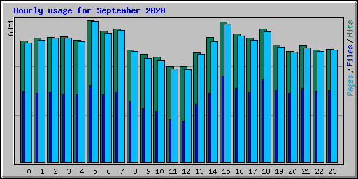 Hourly usage for September 2020