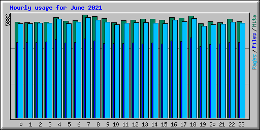Hourly usage for June 2021