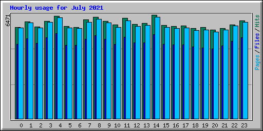 Hourly usage for July 2021