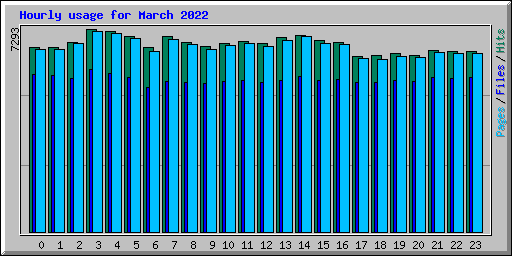 Hourly usage for March 2022